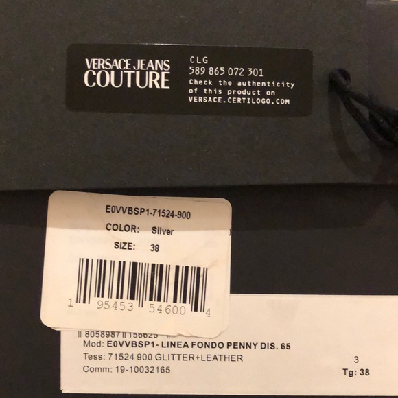 Versace Jeans Couture Sparkling Lace Up Sneakers - Picture 9 of 9